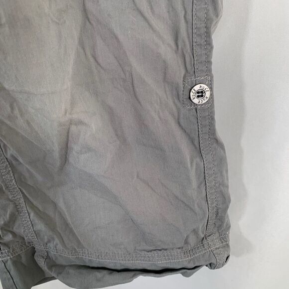 Kuhl Hiking Capri Women's 8 Grey Cargo Drawstring Nylon Blend Snap Zip - Picture 3 of 12